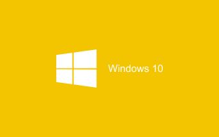 заставка, обои Windows 10 на желтом фоне