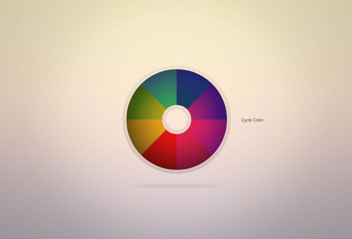 Картинка цветовой спектр в круге, минимализм
