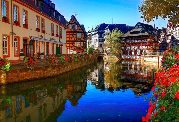 Картинка город Strasbourg (Страсбур), Франция, дома
