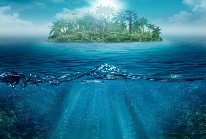 Картинка тропический остров посреди океана