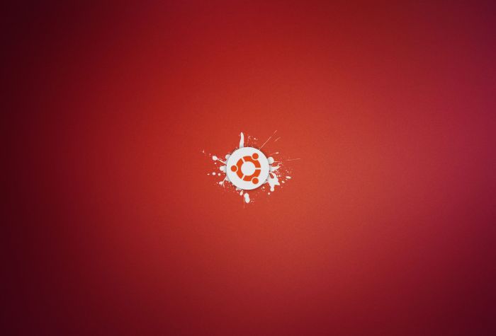 Картинка Линукс Убунту (Linux Ubuntu) логотип, брызги краски