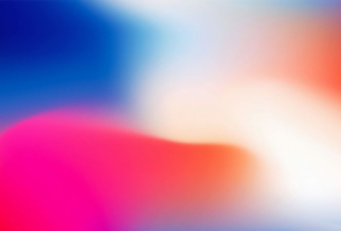 Картинка обои iPhone X заставка с переливающимися цветами