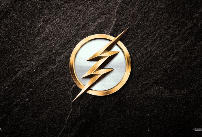 Картинка знак, логотип, молния героя Флеш (The Flash)