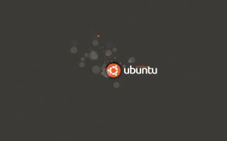 логотип и надпись Ubuntu, операционная система Убунту
