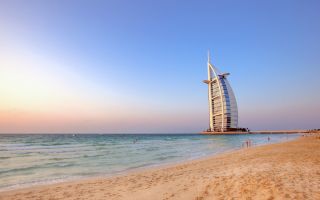 отдых, пляж, океан, Дубай отель Бурдж аль-Араб (Парус)